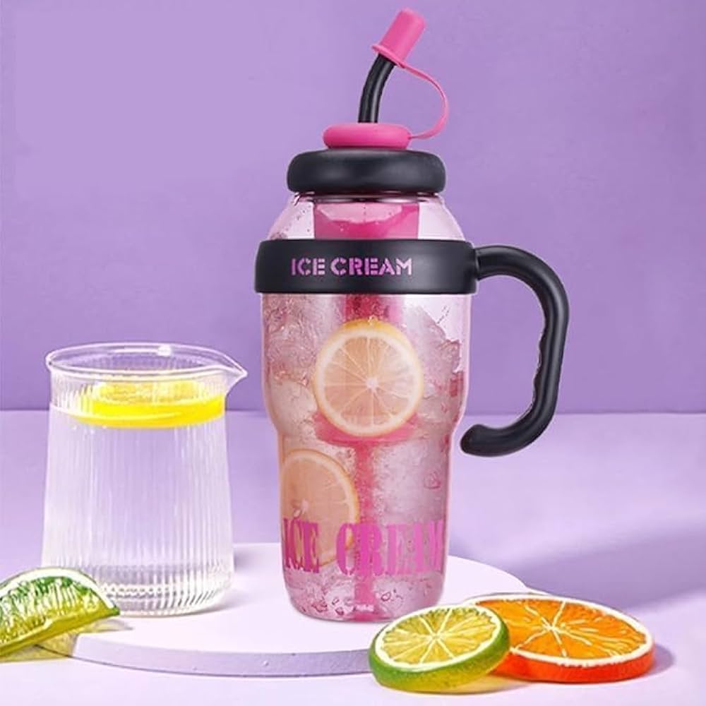 Home Stuffs Ice Bottle With Straw Water Bottle Safe Life