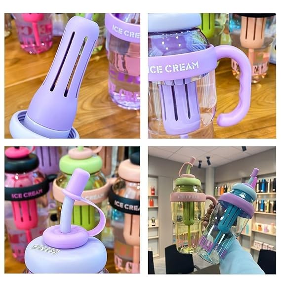 Home Stuffs Ice Bottle With Straw Water Bottle Safe Life