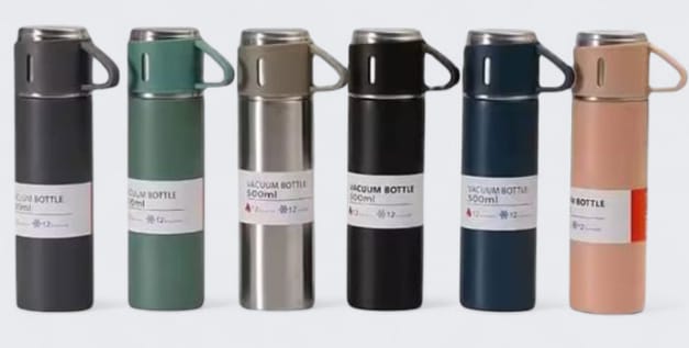 3 in 1 Vacuum Insulated Thermal Flask Set With Cup Set Safe Life