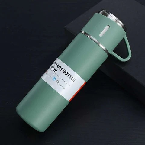3 in 1 Vacuum Insulated Thermal Flask Set With Cup Set Safe Life